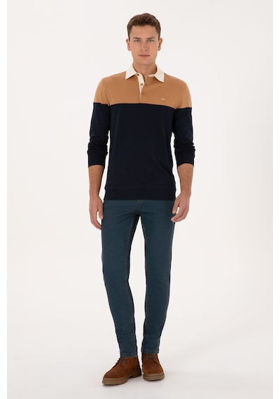 U.S. Polo Assn. Erkek Regular Fit Polo Yaka Camel Sweatshirt 50316428-VR015