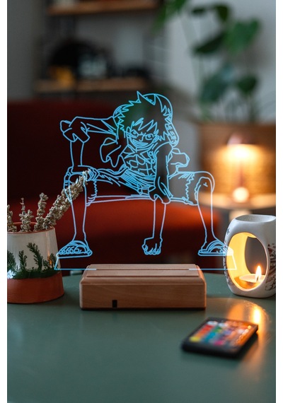 Monkey D.luffy One Piece 16 Renk Kumandalı 3d Gece Lambası