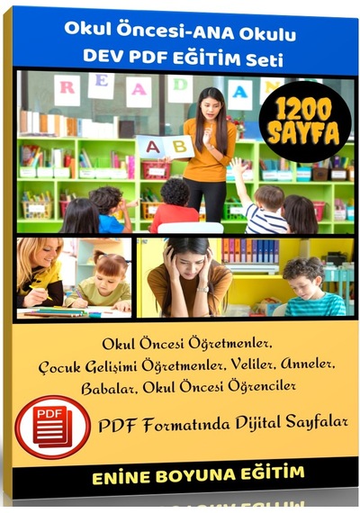 Okul Öncesi Anaokulu DEV PDF Eğitim Seti - Enine Boyuna Eğitim