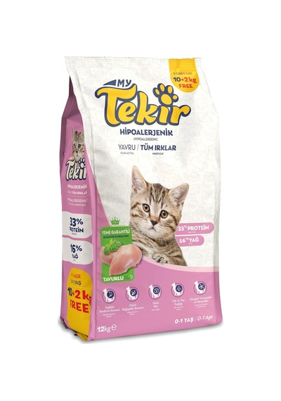 Tekir Yavru Kedi Maması Tavuklu 10+2kg 103 Ivory