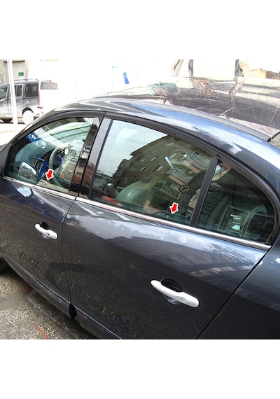 S-Dizayn  Renault Fluence Krom Cam Çıtası 2010 Üzeri 4 Prç