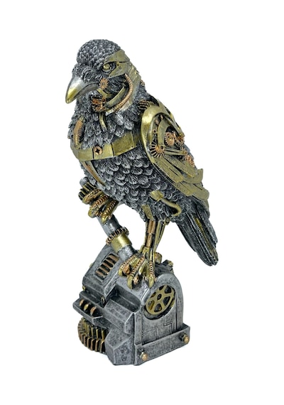 Steampunk Karga Biblo Heykel