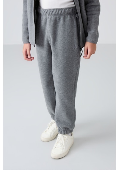 Standart Fit 2li Paket Siyah-gri Melanj Kız Çocuk Eşofman Alt - 75155 Siyah - Gri