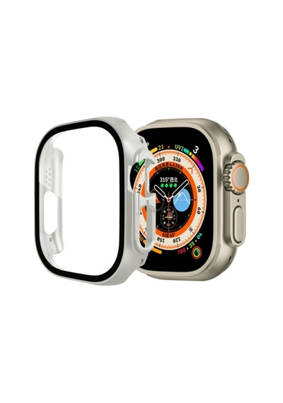 Ally Watch Ultra 49mm İçin Hard Pc Full Koruma Sert Armor Zırh Kılıf- 5775 - Hs08371414-7493 Gümüş
