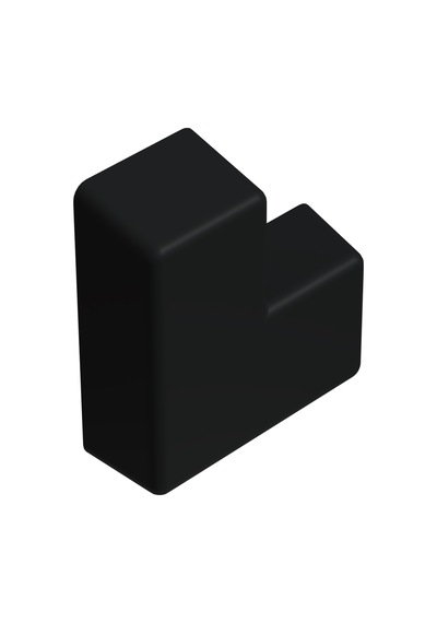Cateksss 50x50x20 Köşe Alt Plastik - 32 Li Paket Siyah