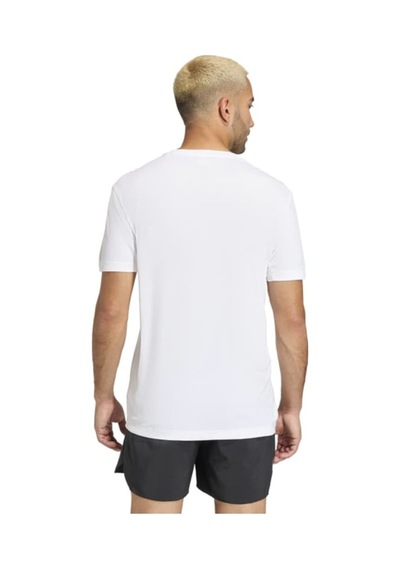 Adidas Erkek Logolu Koşu Ve Antreman Tişörtü Run Ess Bl T M Ke3547 White