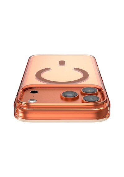 Apple Uyumlu iPhone 17 Pro Max Kılıf M-safe Şarj Özellikli O-ring Şeffaf Kajsa Trans Shield Serisi Kapak Turuncu Turuncu