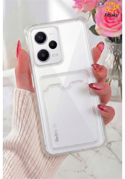 Fibaks Redmi Note 12 Pro 5G Uyumlu Kılıf Kamera Koruma Ve Köşe Korumalı Kartlıklı Cüzdanlı Kapak
