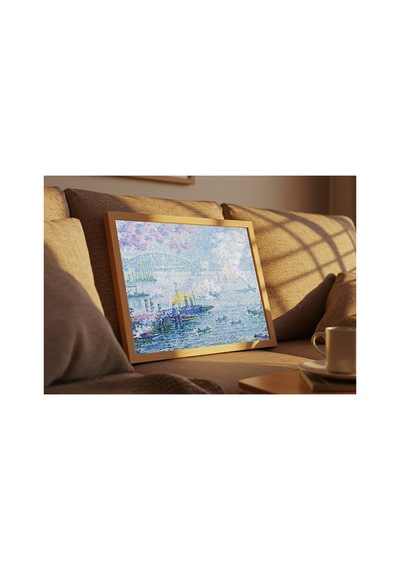 Modern Sanat Signac Rotterdam Limanı Çerçevesiz Poster 21x30 Cm A4 Tablo Modern Sanat Ekspresyonizm
