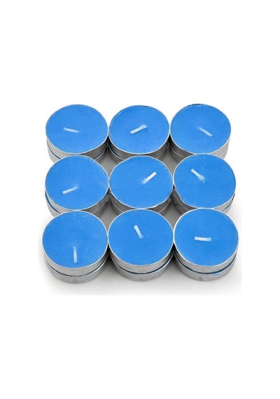 Mavi Tealight Mum 10 Adet Beyaz