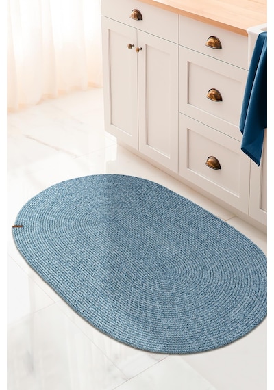Cesta El Yapımı Örgü Turkuaz Kilim 80x120 4005 Turkuaz