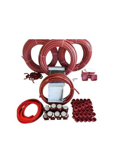 Volt724 3+1 Daire Tipi Elektrik Tesisat Duvar Desant Seti 14'lük 18'lik 6 Atü Pvc Boru Spiral Norm Kare Buat Kasa Dirsek W Otomat Kutusu Dahil