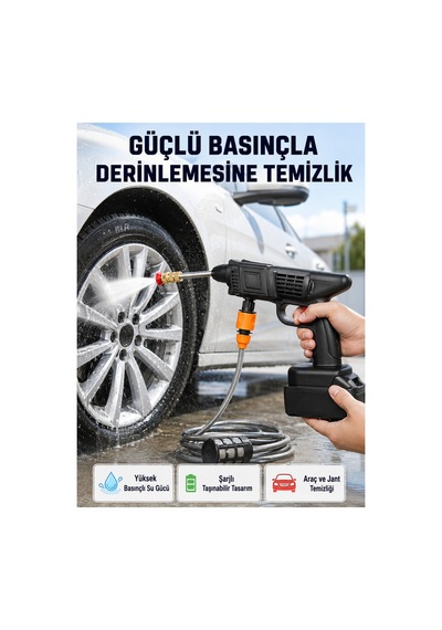 Taşınabilir Akülü Araba Yı Makinesi 1.7 Mpa Basınçlı Ve Ergonomik Tasarımlı
