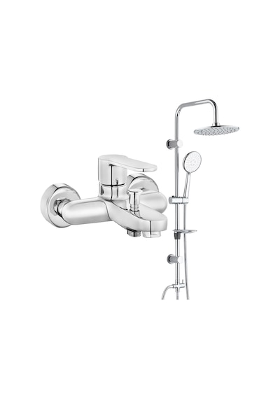ECA Nita Banyo Bataryası+T-MAY Banyo Bostan Oval Tepe Duş Takımı Krom