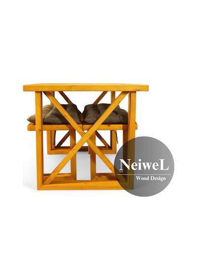 Neiwel Leis Doğal Ahşap Banklı Mutfak Ve Yemek Masası Takımı-100-280 Takım Açık Ceviz Neiwel Leis Doğal Ahşap Banklı Mutfak Ve Yemek Masası Takımı-100-280 Takım Açık Ceviz