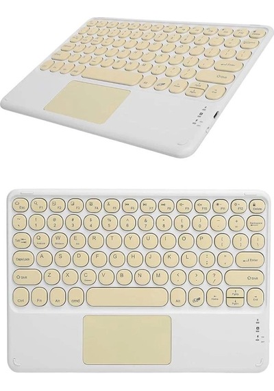 Mey İthalat Bluetooth Touchpad Klavye Ultra İnce Taşınabilir Q Klavye
