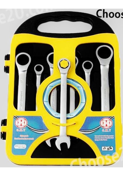 Makro 7 Parça Cırcır Anahtar Seti 8-19 Mm 7 Li Set Cırcırlı Anaht