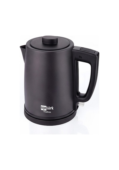 Egetürk Teadem 2000w Elektrikli Çay Makinesi, Çaycı 1.7l Su Isıtıcısı .2l Demlik Paslanmaz Çelik Siyah