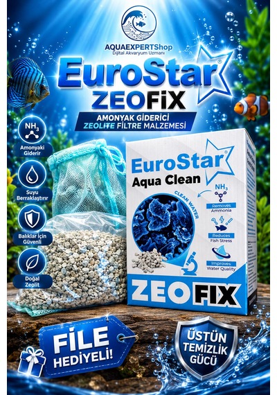 Eurostar Amonyak Giderici Zeolite Filtre Malzemesi 500 Ml - File Hediyeli - Su Berraklaştırıcı - Üstün Temizlik Gücü