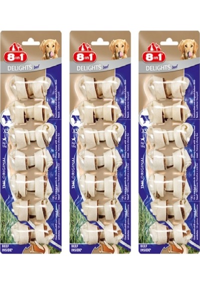 8in1 Beef Köpekler İçin Biftekli Ağız Bakım Kemiği 3 x 7