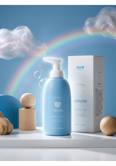 Atomy Cerakids Shampoo & Bath - Seramid Destekli Göz Yakmayan Bebek Ve Çocuk Şampuanı 350 Ml Kokusuz