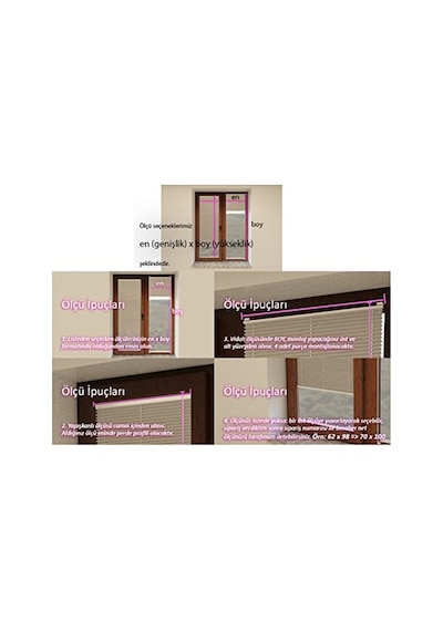 Pliper Koyu Gri - Plise Cam Balkon Perdesi Yapışkanlı 3400019 60 X 170 Çok Renkli