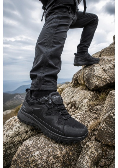 In Step Trekon Siyah Outdoor Ayakkabı Suya Dayanıklı Su İtici Trekking Yürüyüş Ayakkabısı