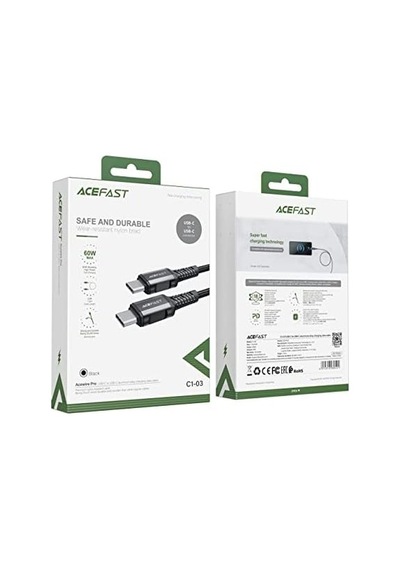 Acefast Usb-c To Usb-c Pd60w Güç 1.2 Metre Kablo - C1-03
