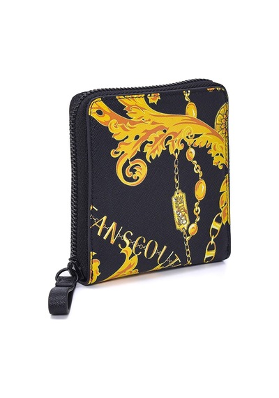 Versace Jeans Couture 75Ya5Pb4 Erkek Cüzdan Black-Gold Siyah - Altın