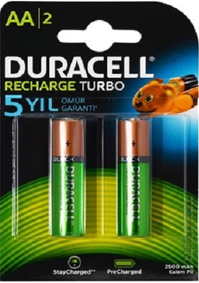 Duracell Şarjlı Kalem Pil Aa 2500 Mah 1,2 V 2 Li