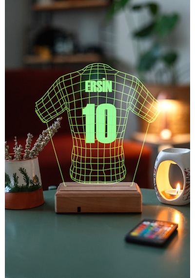 Futbol Sevenlere Hediye Tasarım 3D Led Forma Gece Lambası Futbol Sevenlere Hediye Tasarım 3D Led Forma Gece Lambası