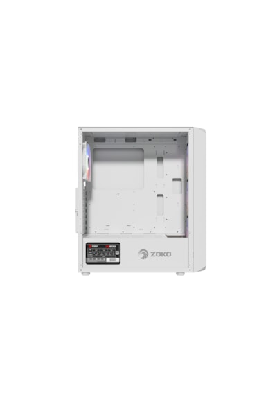 Zoko Chiko White 4x12 CM ARGB Fan Mesh Panel Temperli Cam Bilgisayar Kasası