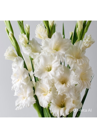 1 Adet Beyaz Glayöl Swan Gladiolus Çiçeği Soğanı