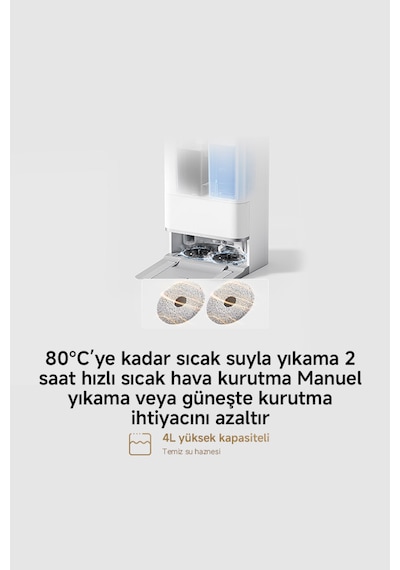 Xiaomi Robot Vacuum Mop 5 Beyaz Akıllı Robot Süpürge