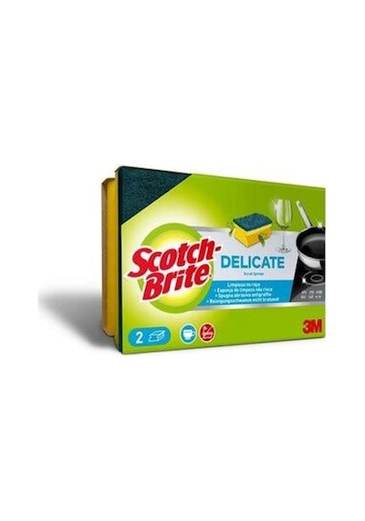 3M Scotch-Brite Delicate Scrub Sponge 2'li