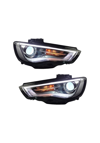 Autogp Audi A3 8v Ön Far Lambası Mercekli Dolu 2016 / 2016 Halogen Uyumlu