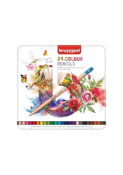 Bruynzeel Expression Series Kuru Boya Kalem Seti 24lü Karışık