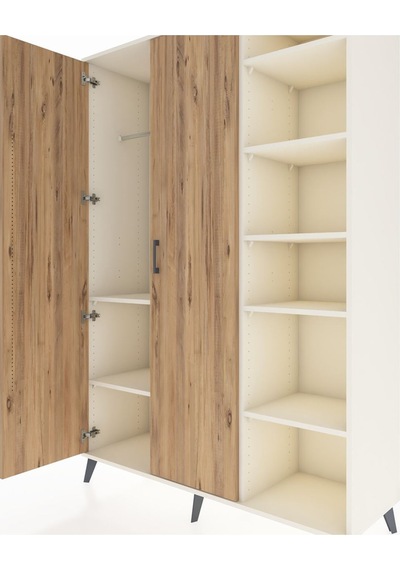 Hyperion Dolap 7 Raflı 2 Kapaklı Tek Askılı 132x44x195 Aytaşı... Aytaşı