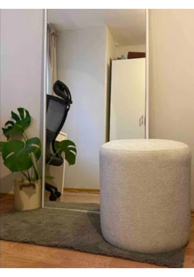 Puf Tedy Kumaş Beyaz Makyaj Pufu Puf Sandalye Ayak Uzatma Pufu 45 Cm Yükseklik Beyaz