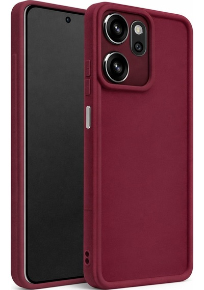 Infinix Smart 9 Ve Hot50i Ve X6531 Ve Smart9hd Uyumlu Kamera Çıkıntılı Mat Silikon Telefon Kılıfı Bordo