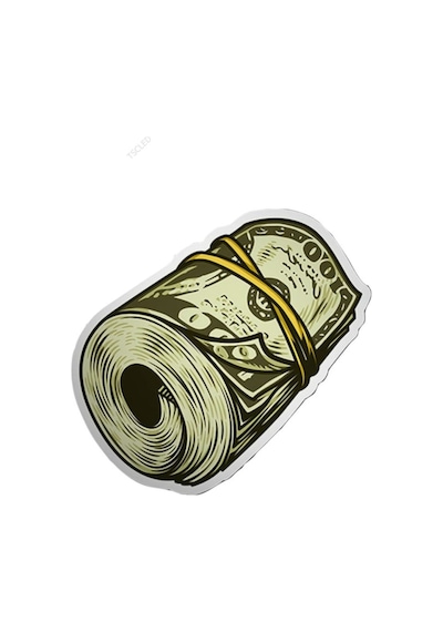 Dolar Para Araba Sticker Yapıştırma 15Cm