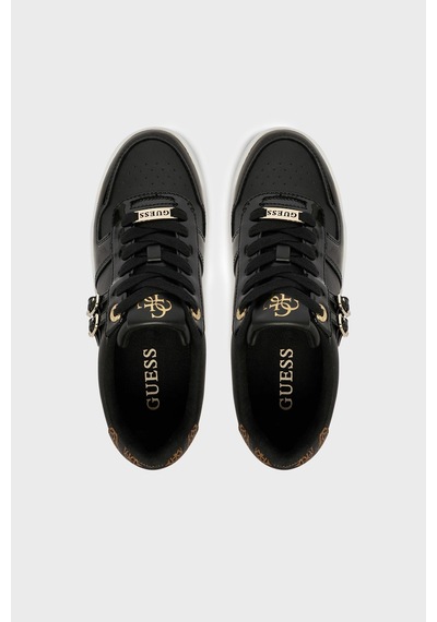 Guess Maggnet Logolu Sneaker Ayakkabı Flfmagele12 Kadın Ayakkabı Flfmag Ele12 Black Siyah