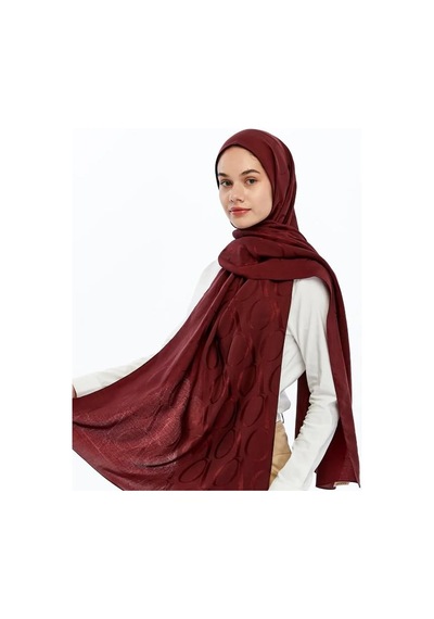 Valentino Orlandi Alia Şal - Vo Motif Desen - Açık Bordo