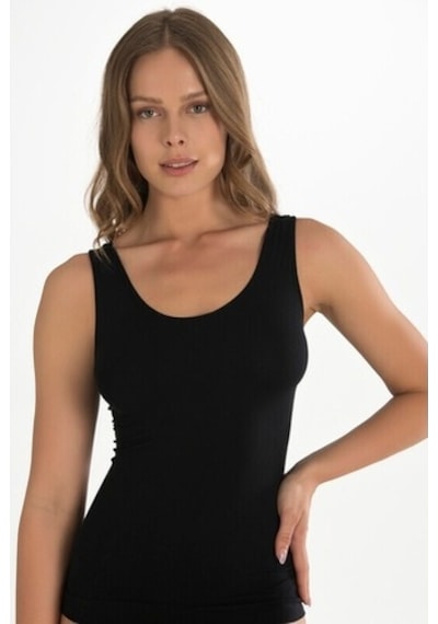 Nbb Kadın Siyah Geniş Askılı Seamless Atlet Body