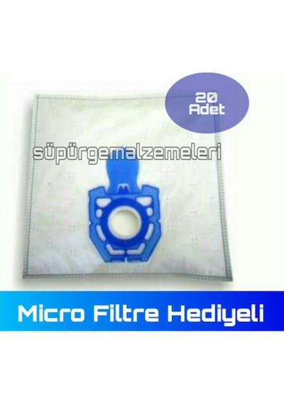 Fakir Prestige 2000 - 2100 Hepa Bez Toz Torbası 20 Adet + Filtre