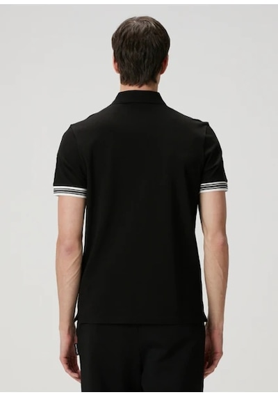 Moncler Siyah Polo Yaka T-shirt Siyah