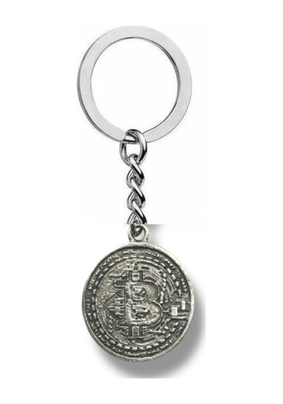 Bitcoin Sembol Figürlü Anahtarlık Zamak Metal Unisex Aksesuar