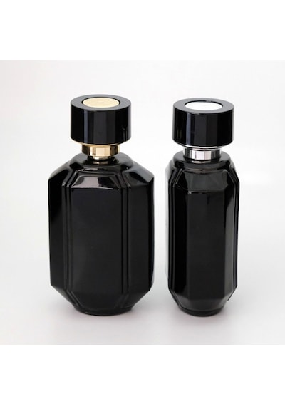 Parfüm Ve Kolonya Şişesi 100 ML 5 Adet Siyah Özel Kolay Kapama Cam Şişe