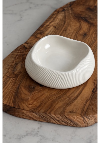 X Duygu Batum Momento Ripple Bowl Servis Sunum Tabak Ekru - 923712663 Ekru