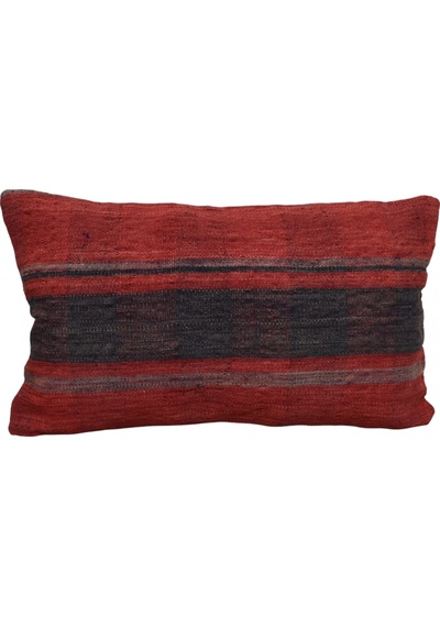Zehra Abla Halı Yeni El Dokuma Dekoratif Lumbar Kilim Kırlent Yastık Kılıfı 6840 Çok Renkli